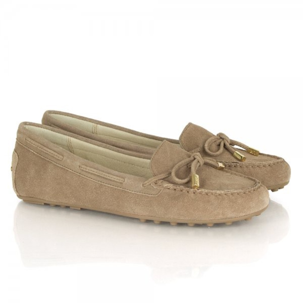 Michael Kors Daisy Suede Moccasin Flat Taupe